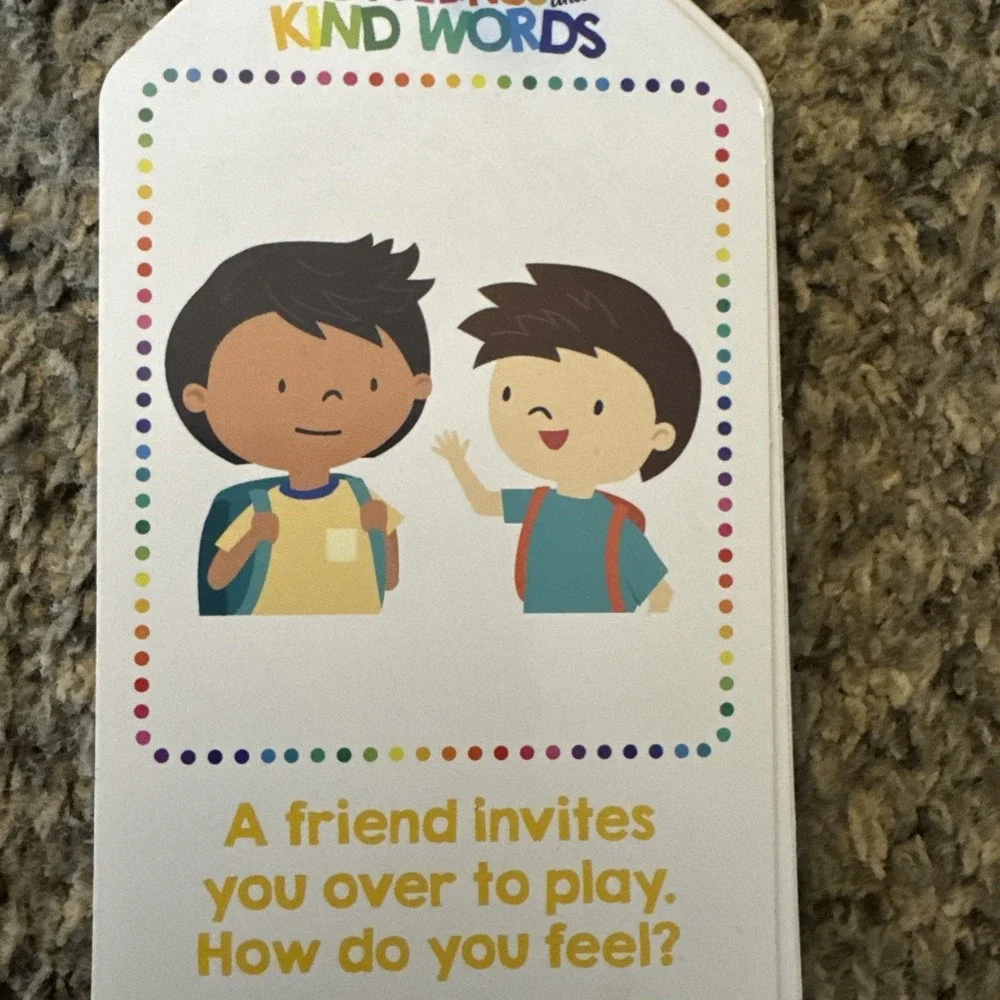 Lot Of 3 Sets Of Big Feelings and kind Words Flash Cards . 26 Cards On Each Ring